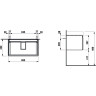 Тумба под раковину LAUFEN PRO S 81x45 4.8350.2.096.475.1